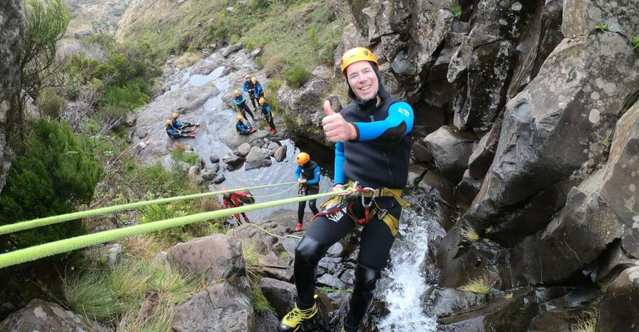 Canyoning in Madeira: Ideal for First-Timers and Families - Inside Ribeira das Cales: five rappels, plus swims and jumps