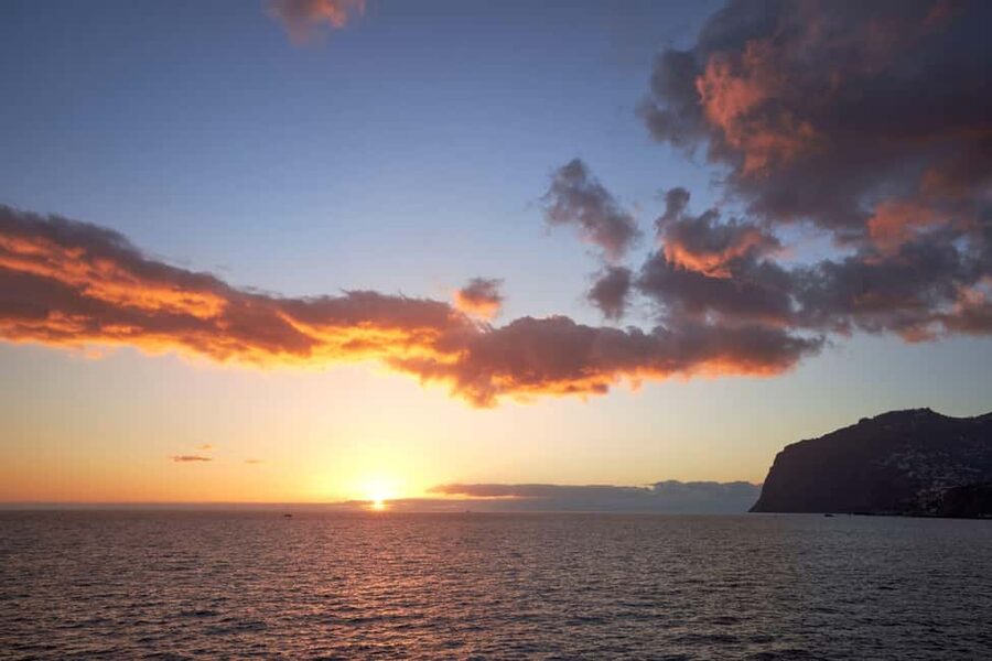 Funchal: Madeira Island Coastal Sunset on a Sailing Boat - The Return to Funchal Along the Shore