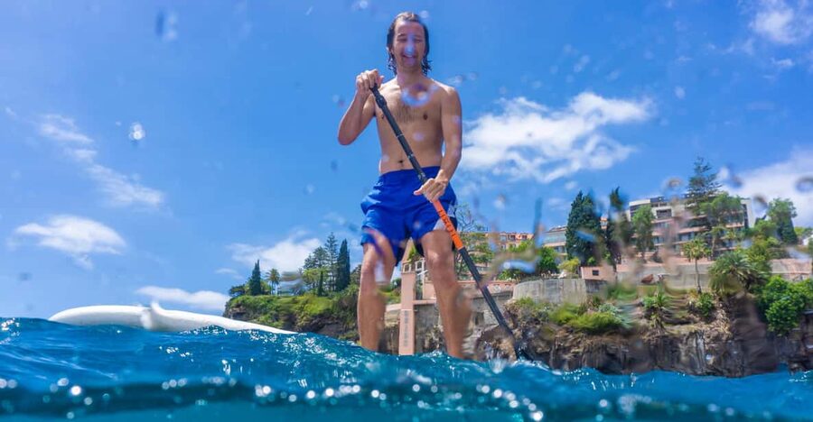 Funchal: SUP Rental or Guided tour with snorkeling - Meeting at Madeira Divepoint inside Pestana Carlton (sea-level access)