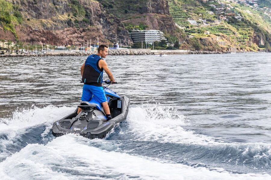 Madeira: Calheta Jet Ski Rental - Riding the southern coast of Madeira: cliffs up to 580 meters and waterfalls