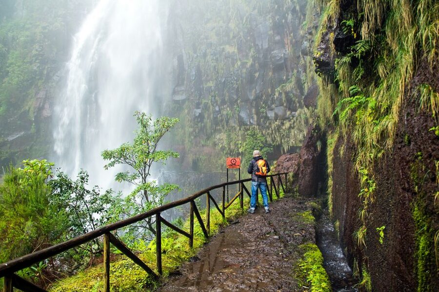 Madeira: Enjoy a Guided Levada Walk in the Rabaçal Valley - Levada do Risco: forested drops and waterfall momentum