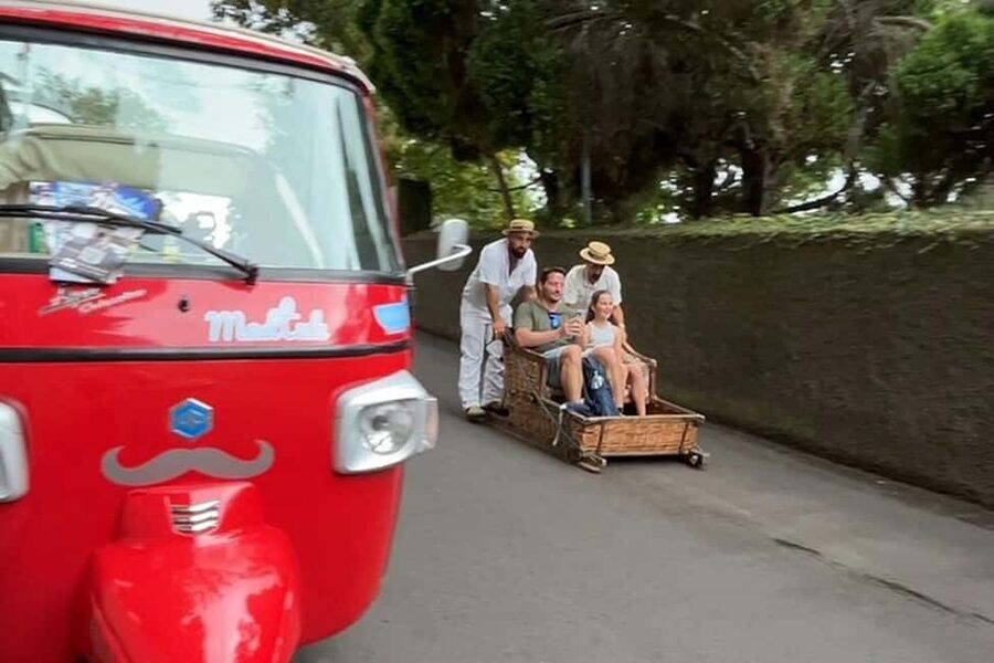 Madeira: Monte Toboggan & Old Town Guided Tuk Tour by MadTuk - Monte Gardens and Nossa Senhora do Monte Church: the calm before the slide