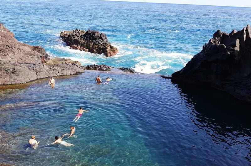 Madeira: Skywalk, Porto Moniz, Seixal, and Fanal 4WD Tour - Seixal’s black sand and Poças das Lesmas lava formations