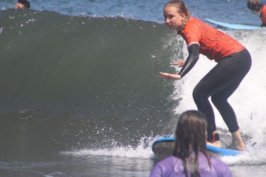 Madeira: surf lesson at Porto da Cruz - When conditions change, your lesson still has a purpose
