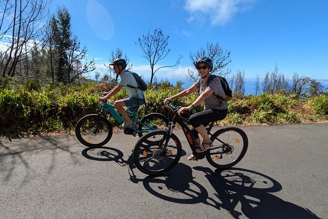 Madeira West Coast E-Bike Tour - Calheta start: gardened houses, church, and the Paul da Serra backdrop